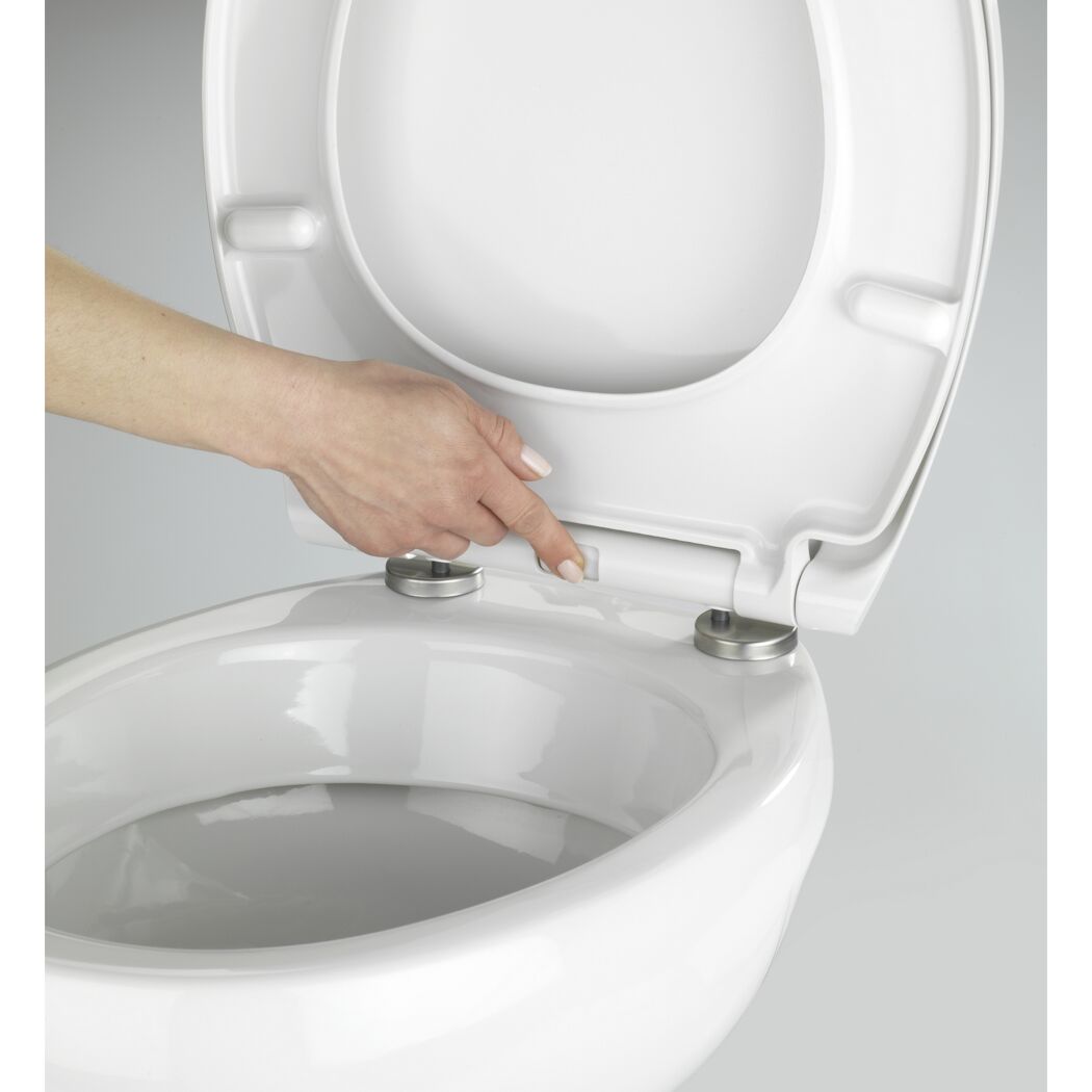 WC-Sitz 'Samos' mit Absenkautomatik weiß Duroplast