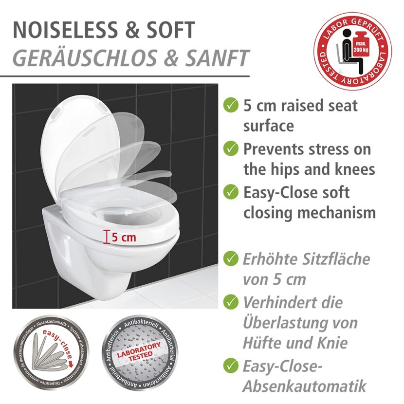 WC-Sitz 'Secura' mit Absenkautomatik weiß Duroplast