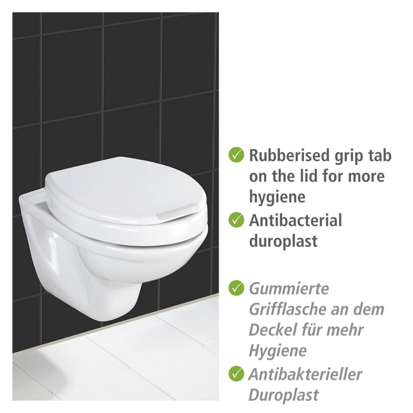 WC-Sitz 'Secura' mit Absenkautomatik weiß Duroplast