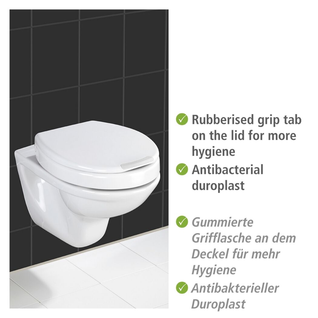 WC-Sitz 'Secura' mit Absenkautomatik weiß Duroplast