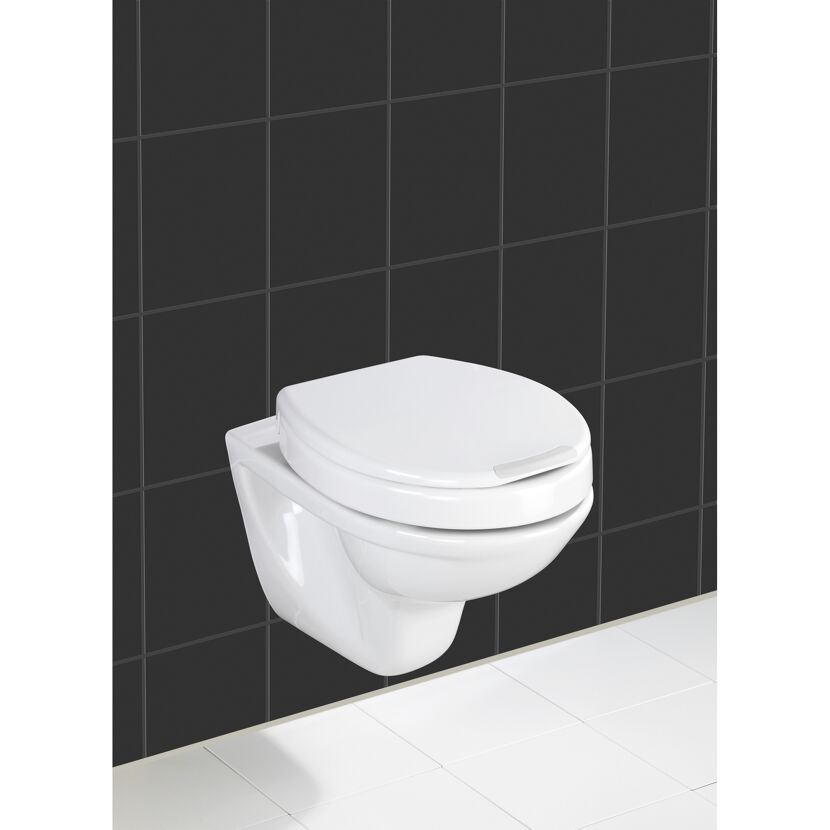 WC-Sitz 'Secura' mit Absenkautomatik weiß Duroplast