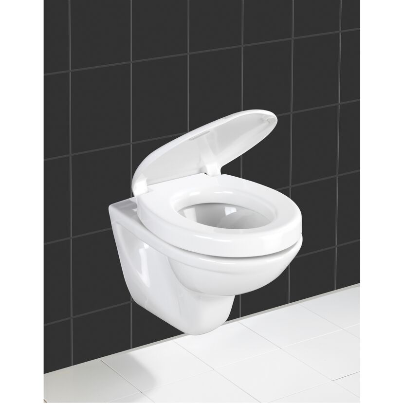 WC-Sitz 'Secura' mit Absenkautomatik weiß Duroplast