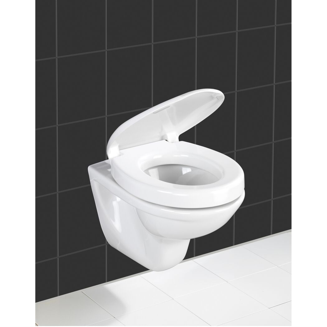 WC-Sitz 'Secura' mit Absenkautomatik weiß Duroplast