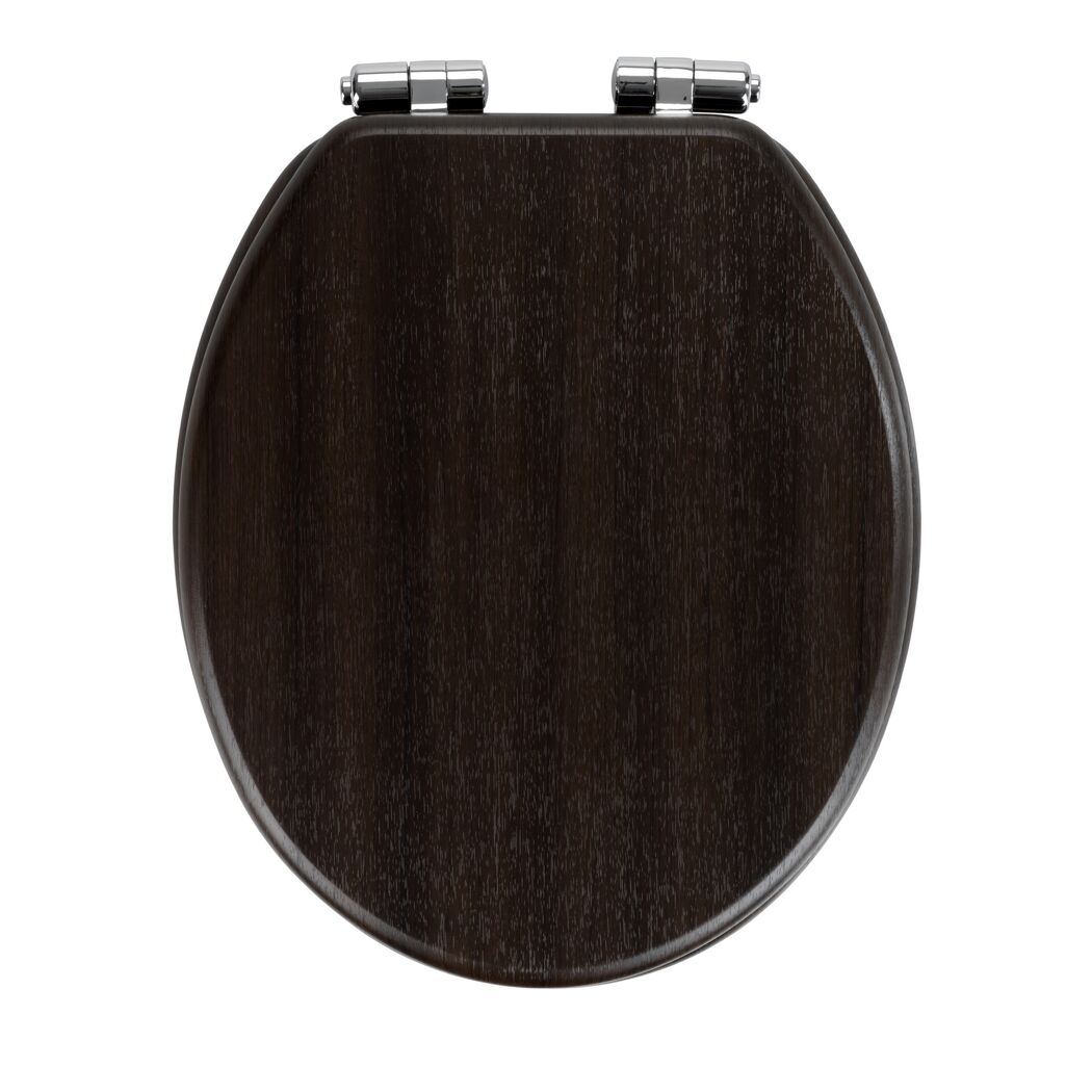 WC-Sitz 'Wenge' mit Absenkautomatik dunkelbraun Holzkern