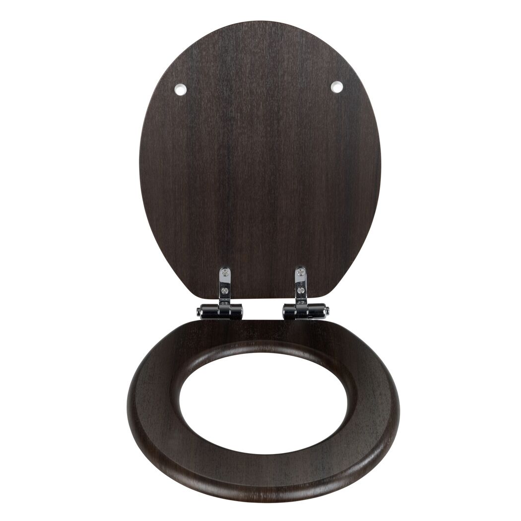 WC-Sitz 'Wenge' mit Absenkautomatik dunkelbraun Holzkern