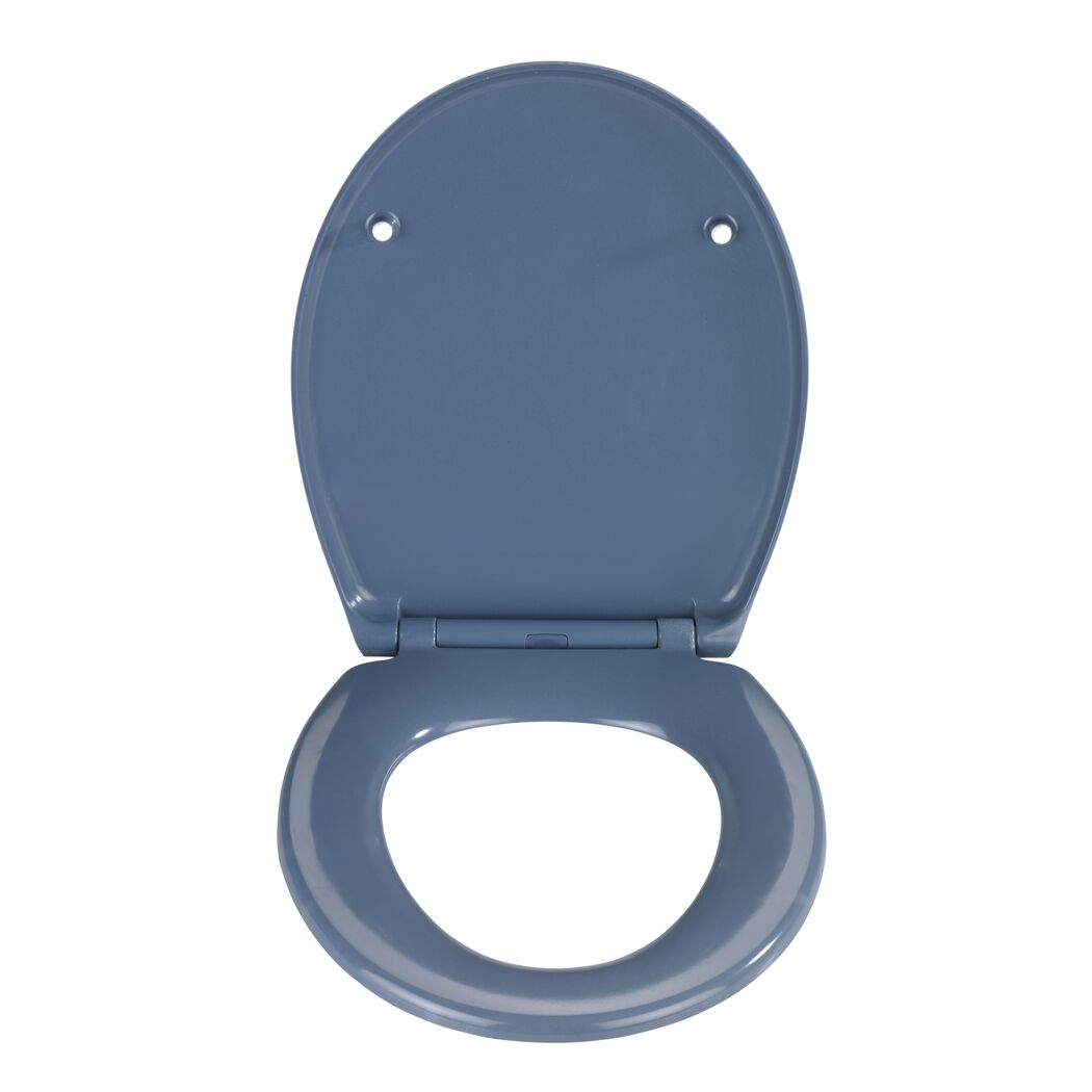 WC-Sitz 'Samos' mit Absenkautomatik blau Duroplast