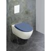 WC-Sitz 'Samos' mit Absenkautomatik blau Duroplast
