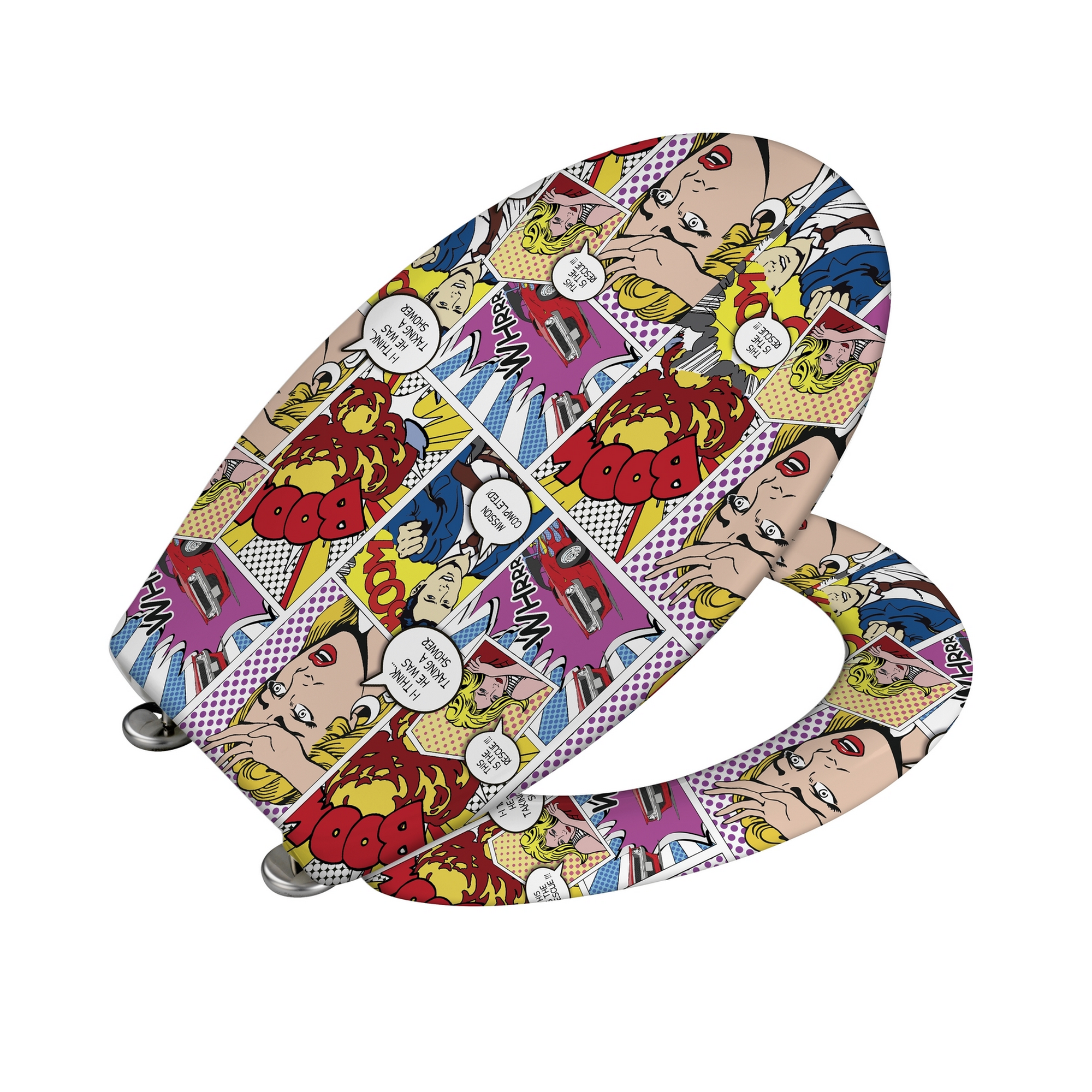 WC-Sitz 'Pop-Art' mit Absenkautomatik mehrfarbig Duroplast