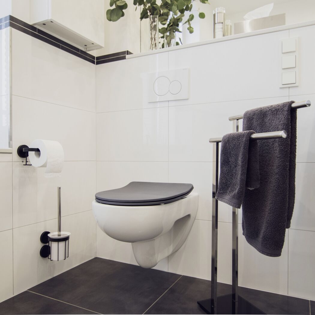 WC-Sitz 'Sedilo' mit Absenkautomatik grau Duroplast