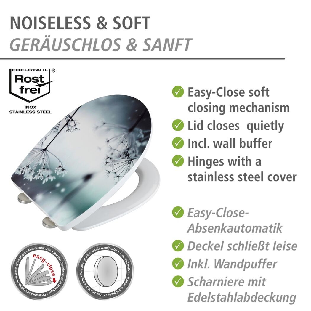 WC-Sitz 'Polar' mit Absenkautomatik mehrfarbig Thermoplast