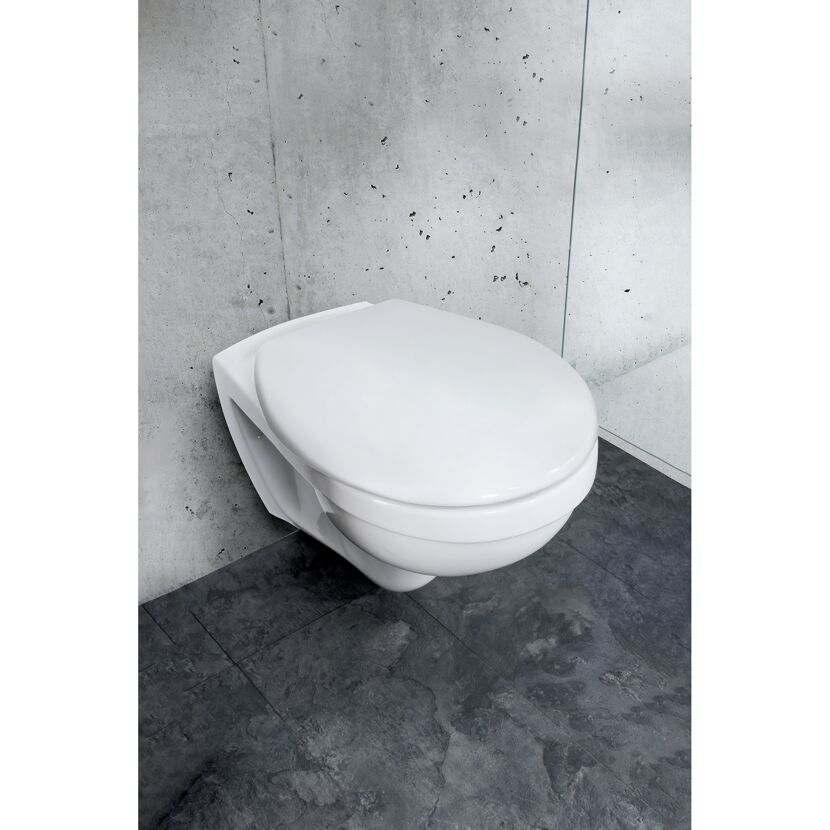 WC-Sitz 'Vorno' mit Absenkautomatik weiß Duroplast
