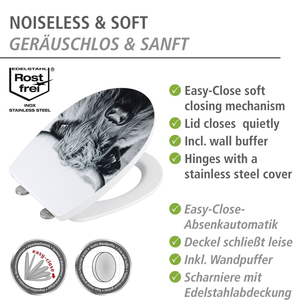 WC-Sitz 'Yak' mit Absenkautomatik mehrfarbig Thermoplast