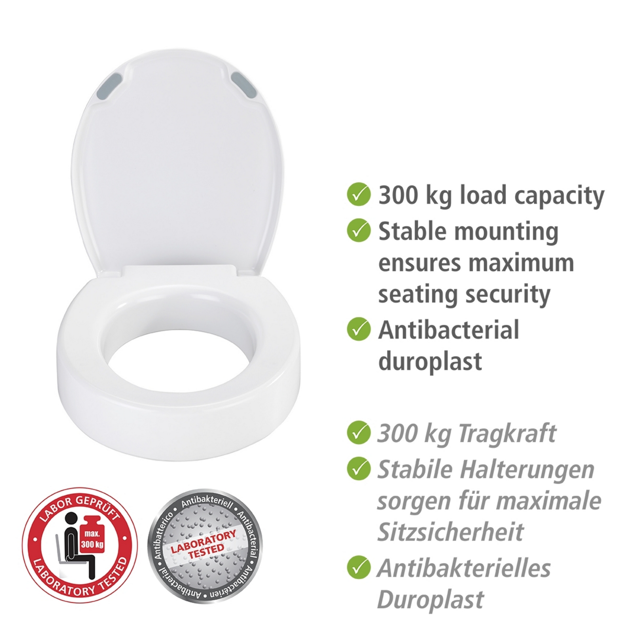 WC-Sitz 'Secura' mit Absenkautomatik weiß Duroplast