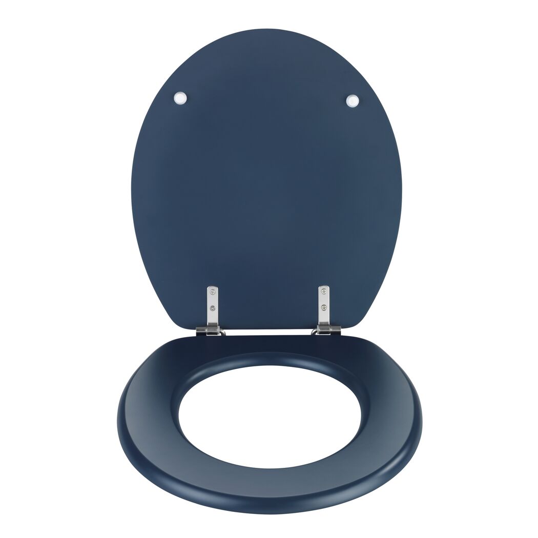 WC-Sitz 'Prima dunkelblau Holzkern