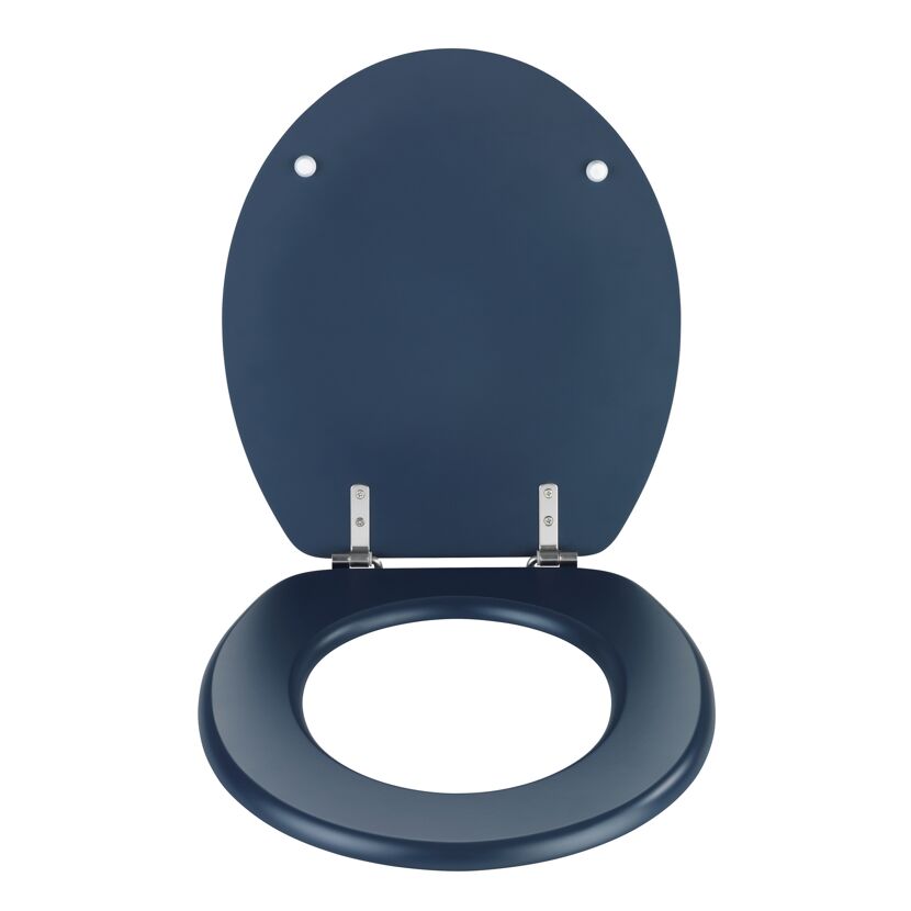 WC-Sitz 'Prima dunkelblau Holzkern