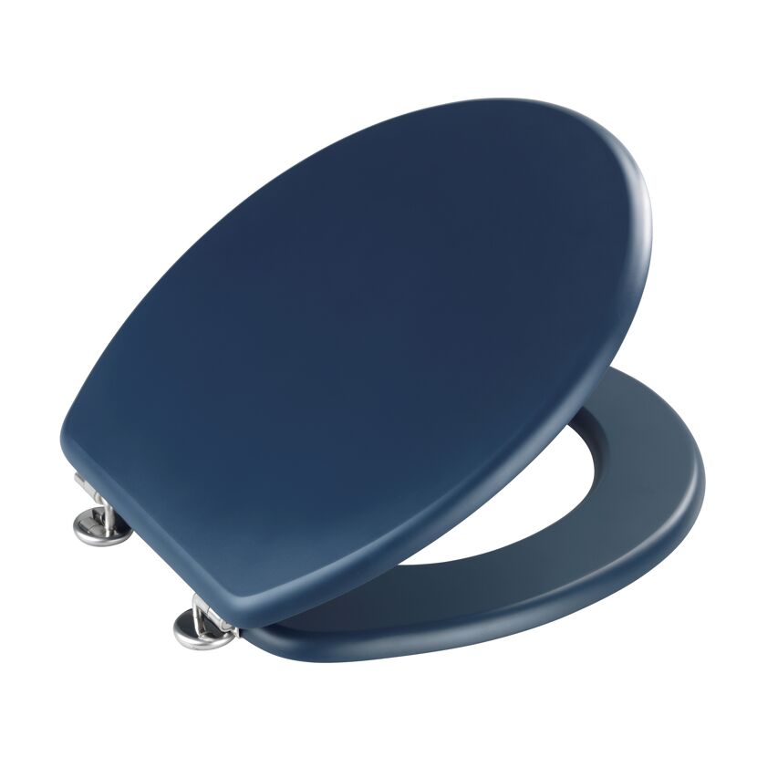 WC-Sitz 'Prima dunkelblau Holzkern
