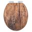WC-Sitz 'Rustic' mit Absenkautomatik braun Holzkern