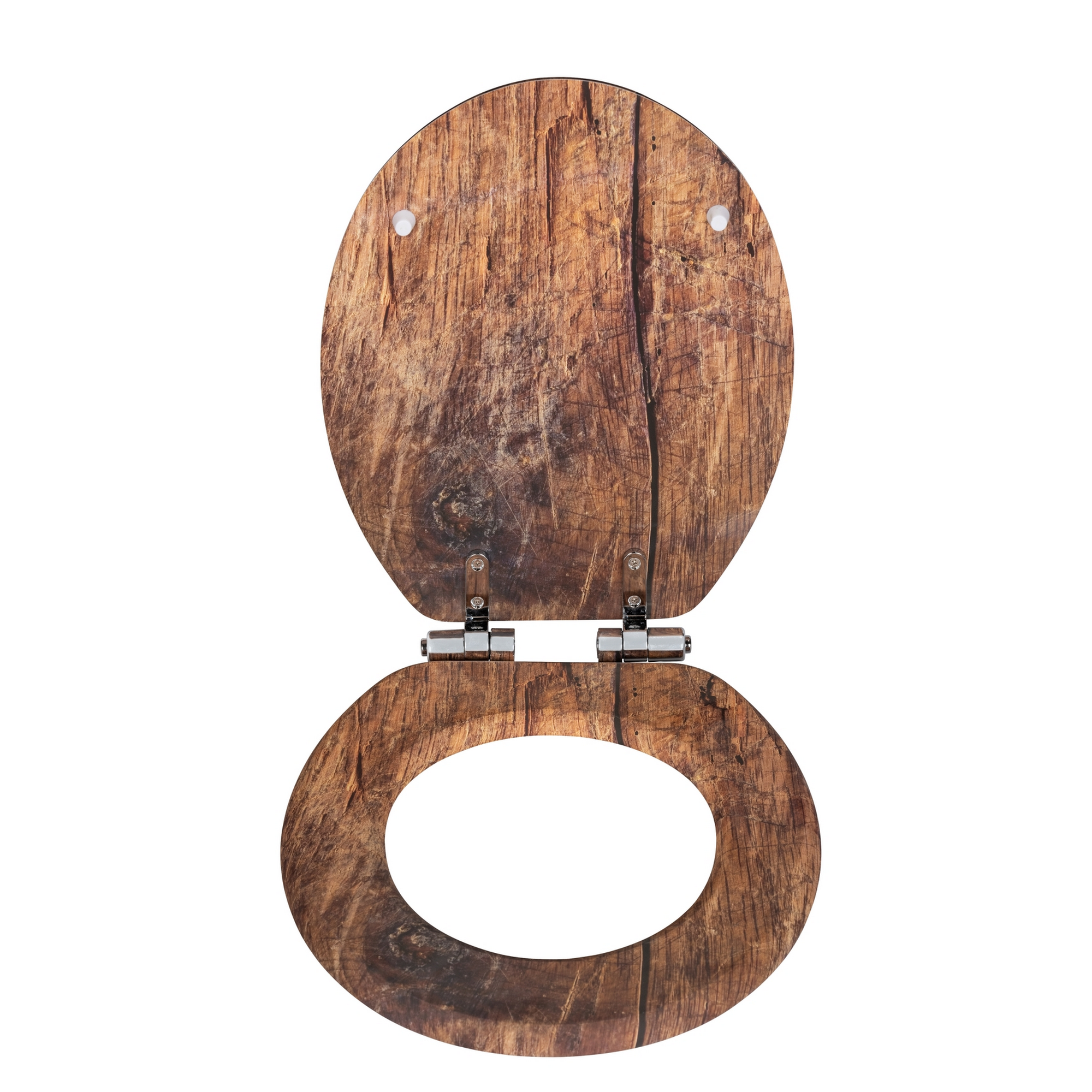 WC-Sitz 'Rustic' mit Absenkautomatik braun Holzkern