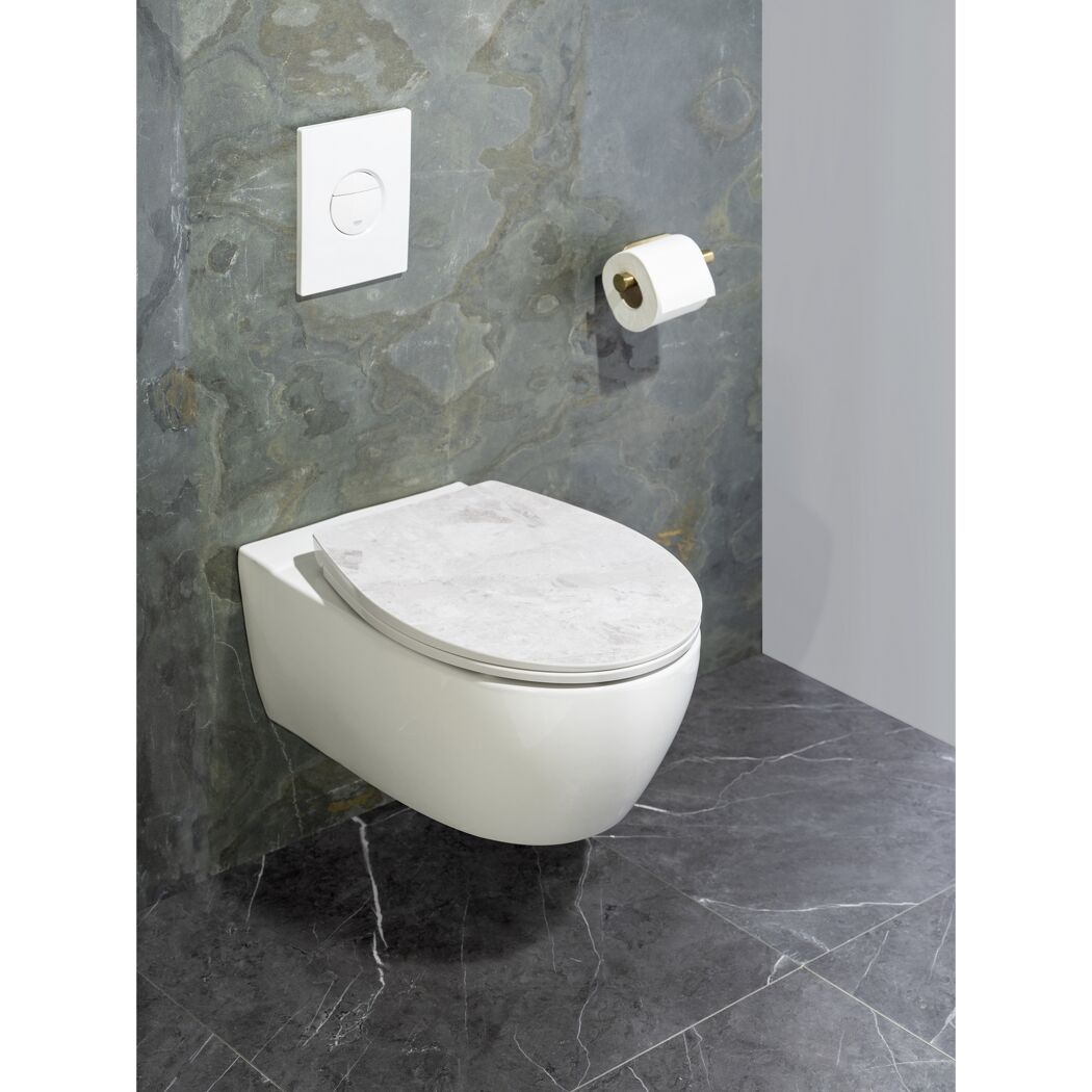 WC-Sitz 'White' mit Absenkautomatik mehrfarbig Duroplast