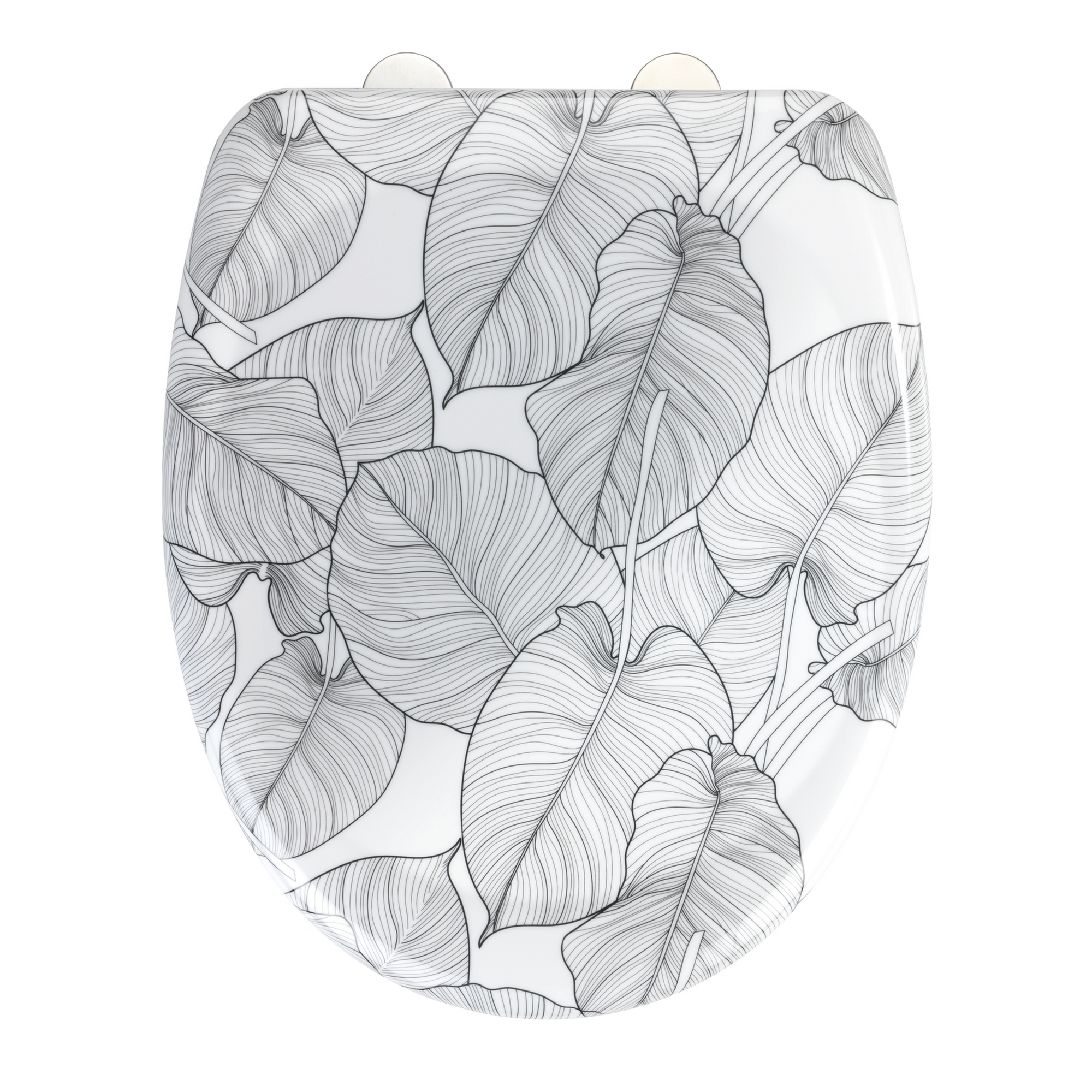 WC-Sitz 'Samoa' mit Absenkautomatik weiß, schwarz Duroplast