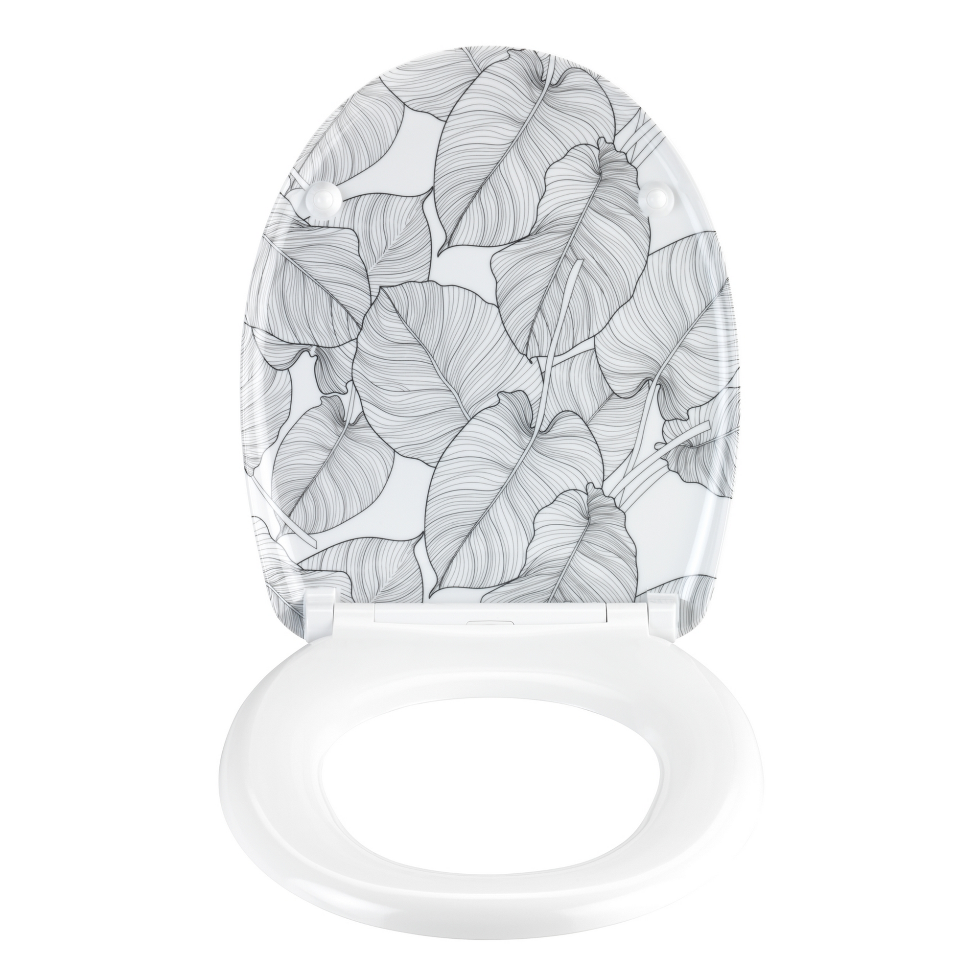 WC-Sitz 'Samoa' mit Absenkautomatik weiß, schwarz Duroplast