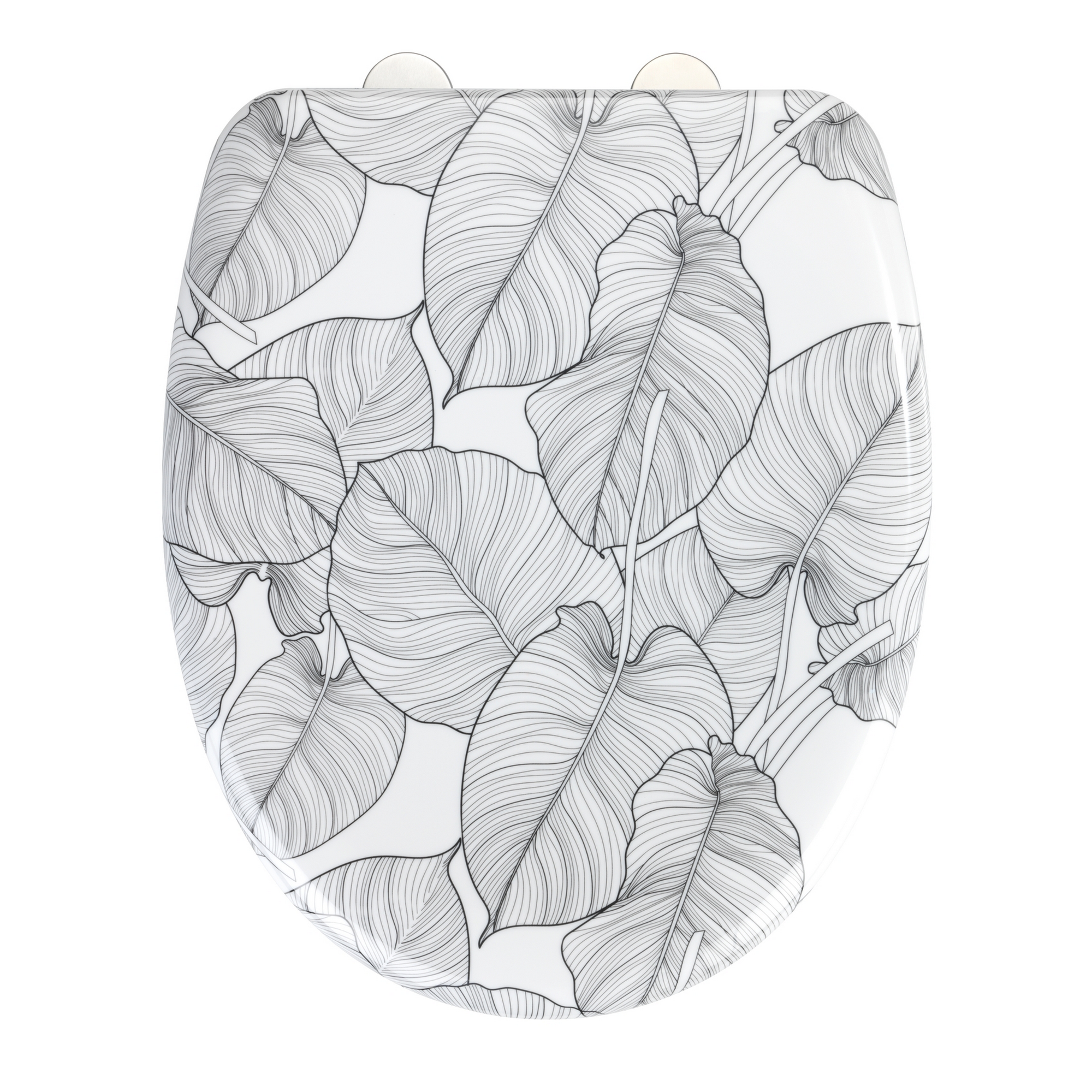 WC-Sitz 'Samoa' mit Absenkautomatik weiß, schwarz Duroplast