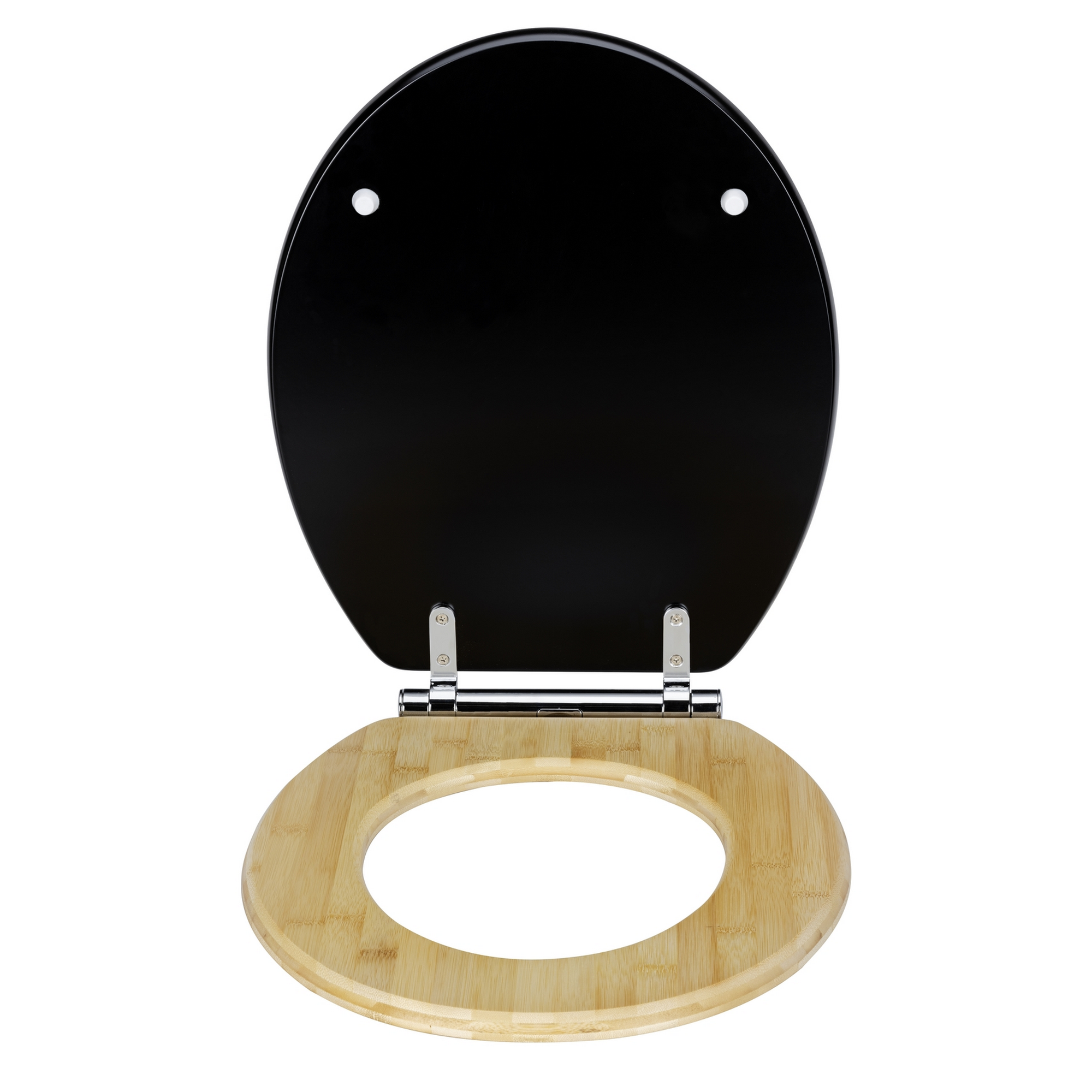 WC-Sitz 'Bambusa' mit Absenkautomatik schwarz Holzkern, Bambus