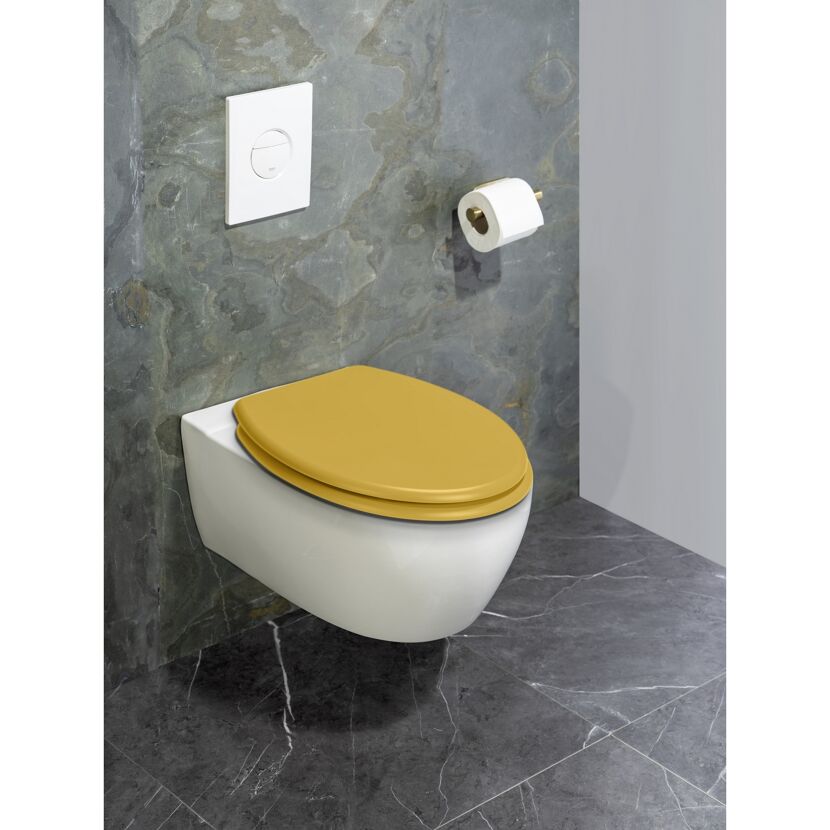 WC-Sitz 'Prima gelb Holzkern