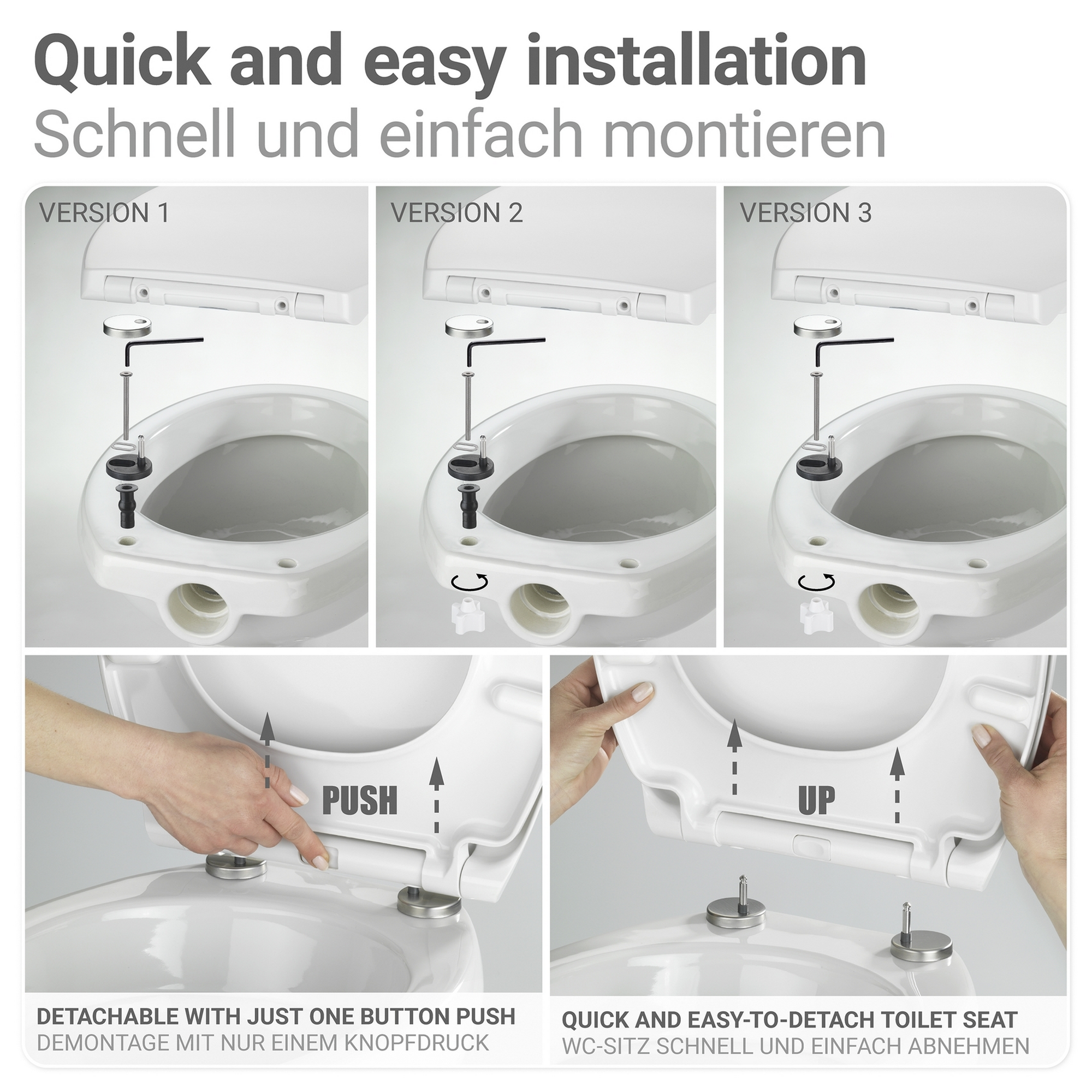 WC-Sitz 'Galati' mit Absenkautomatik blau Duroplast