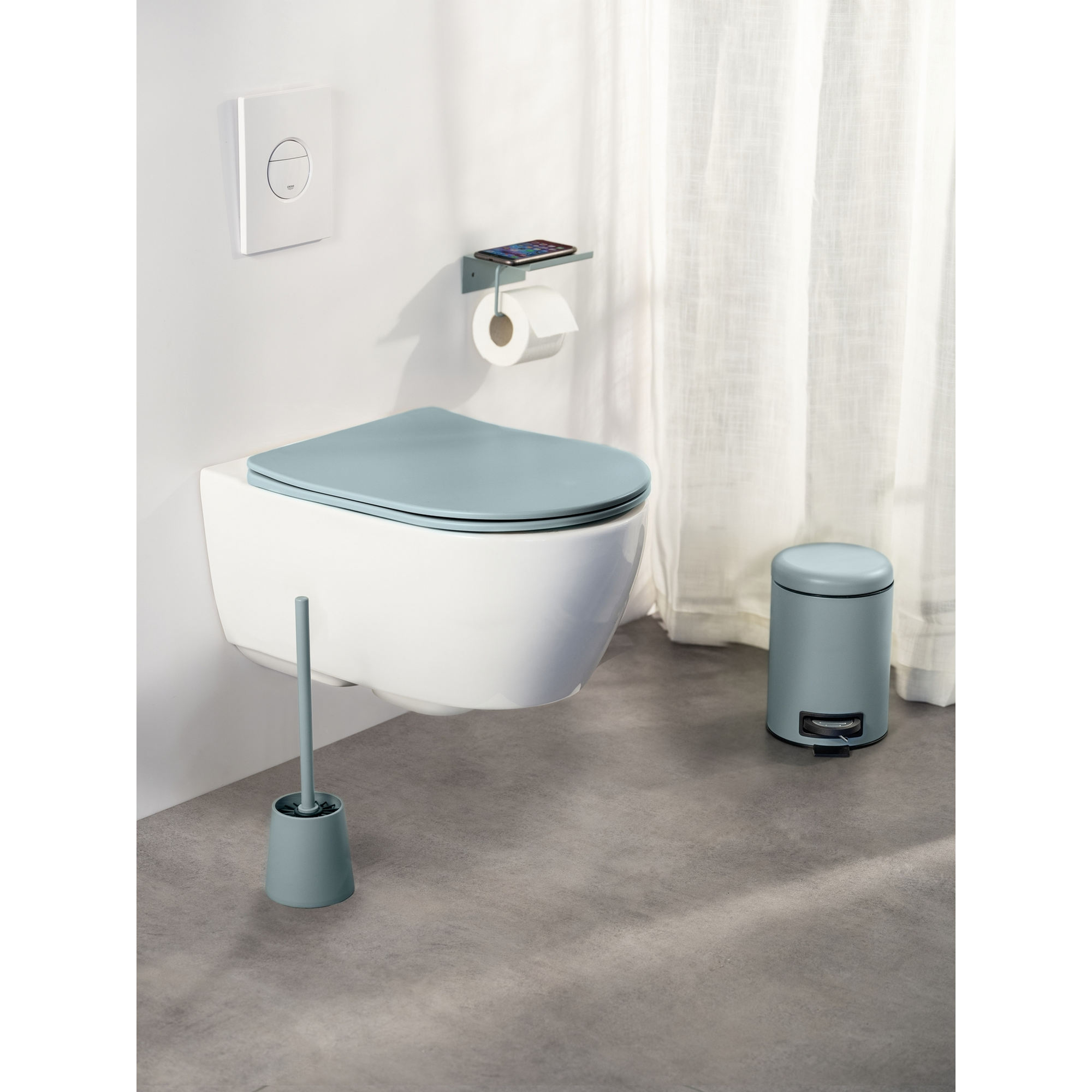 WC-Sitz 'Galati' mit Absenkautomatik blau Duroplast