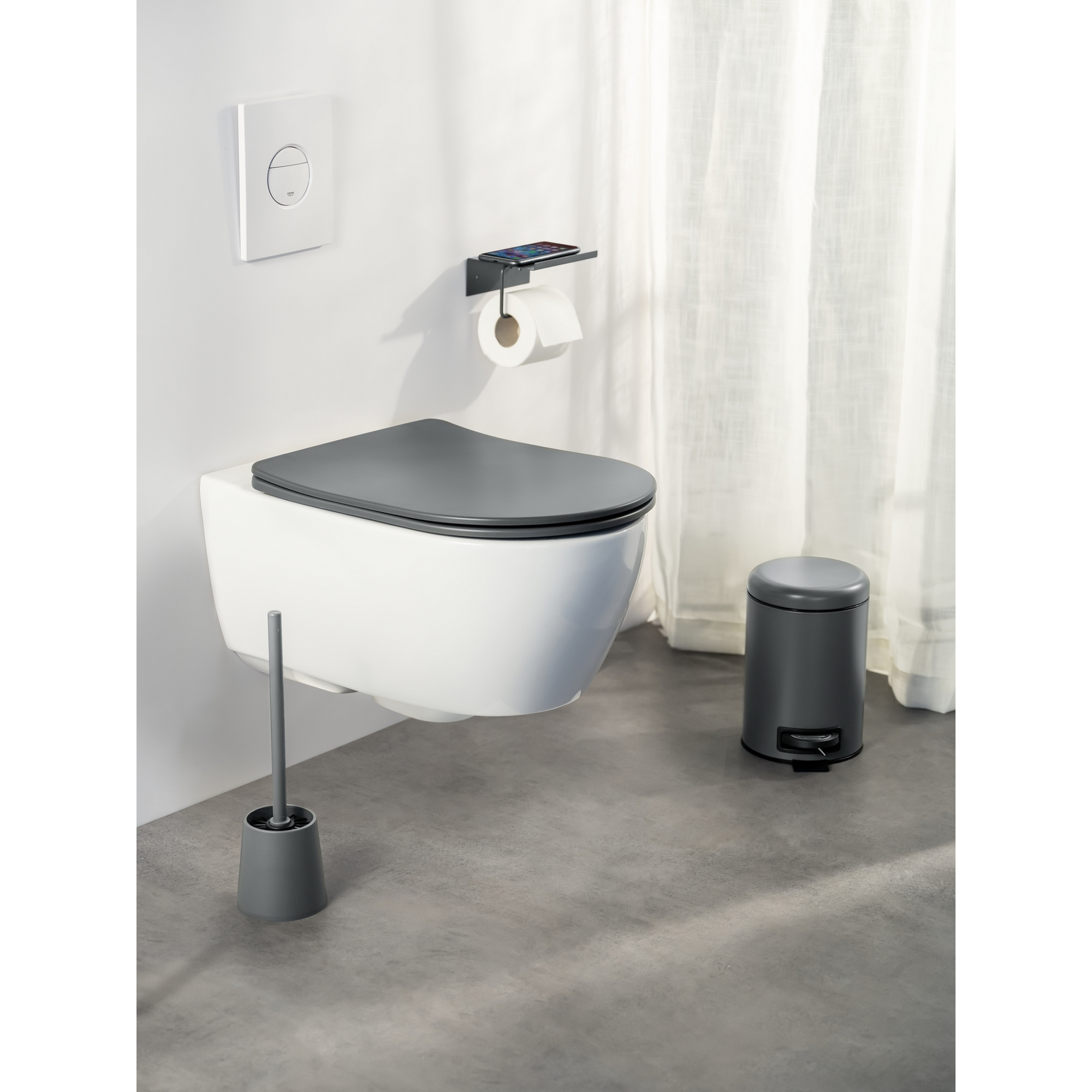 WC-Sitz 'Galati' mit Absenkautomatik anthrazit Duroplast