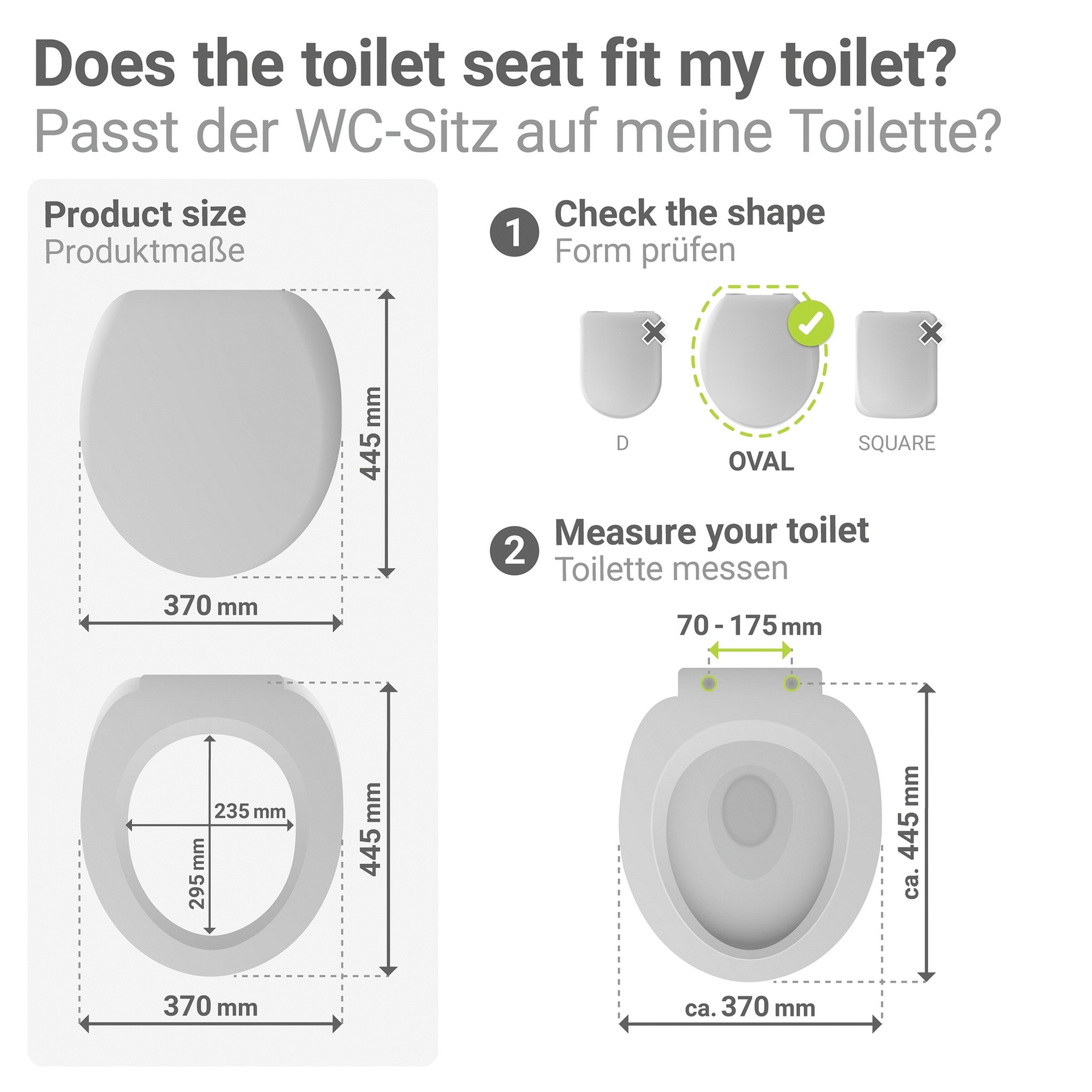 WC-Sitz 'Ostuni' mit Absenkautomatik grau Thermoplast