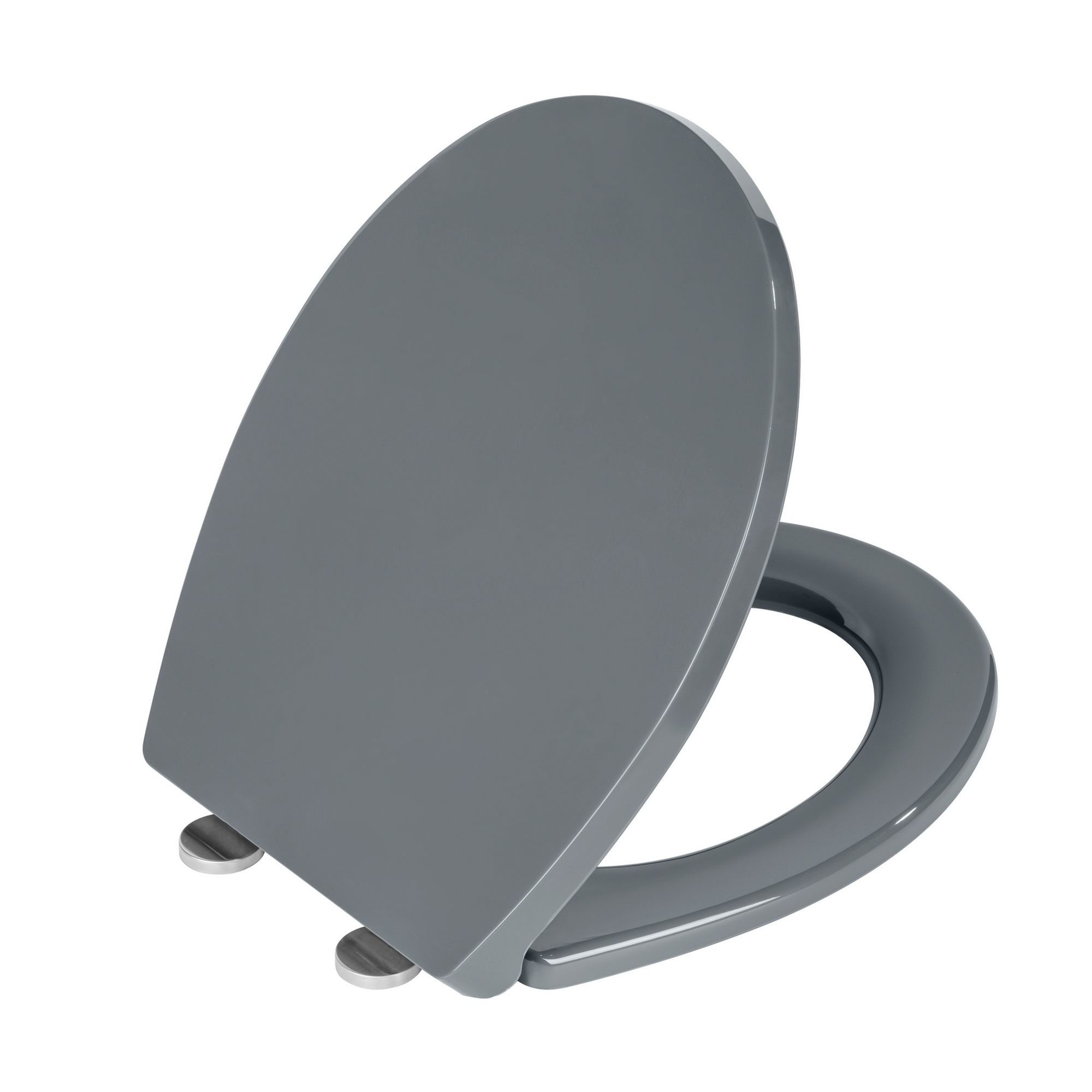 WC-Sitz 'Ostuni' mit Absenkautomatik grau Thermoplast