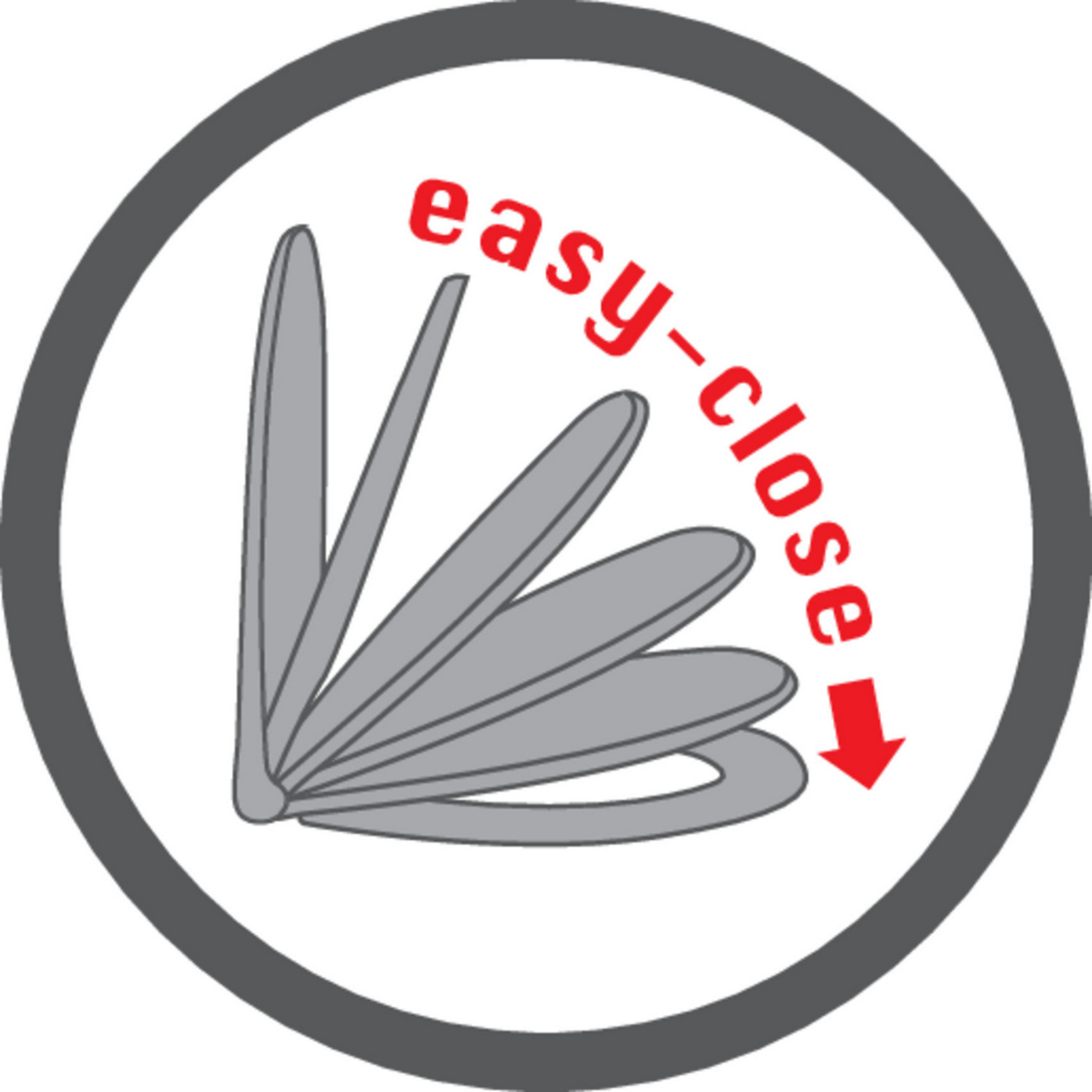 WC-Sitz 'Ostuni' mit Absenkautomatik grau Thermoplast