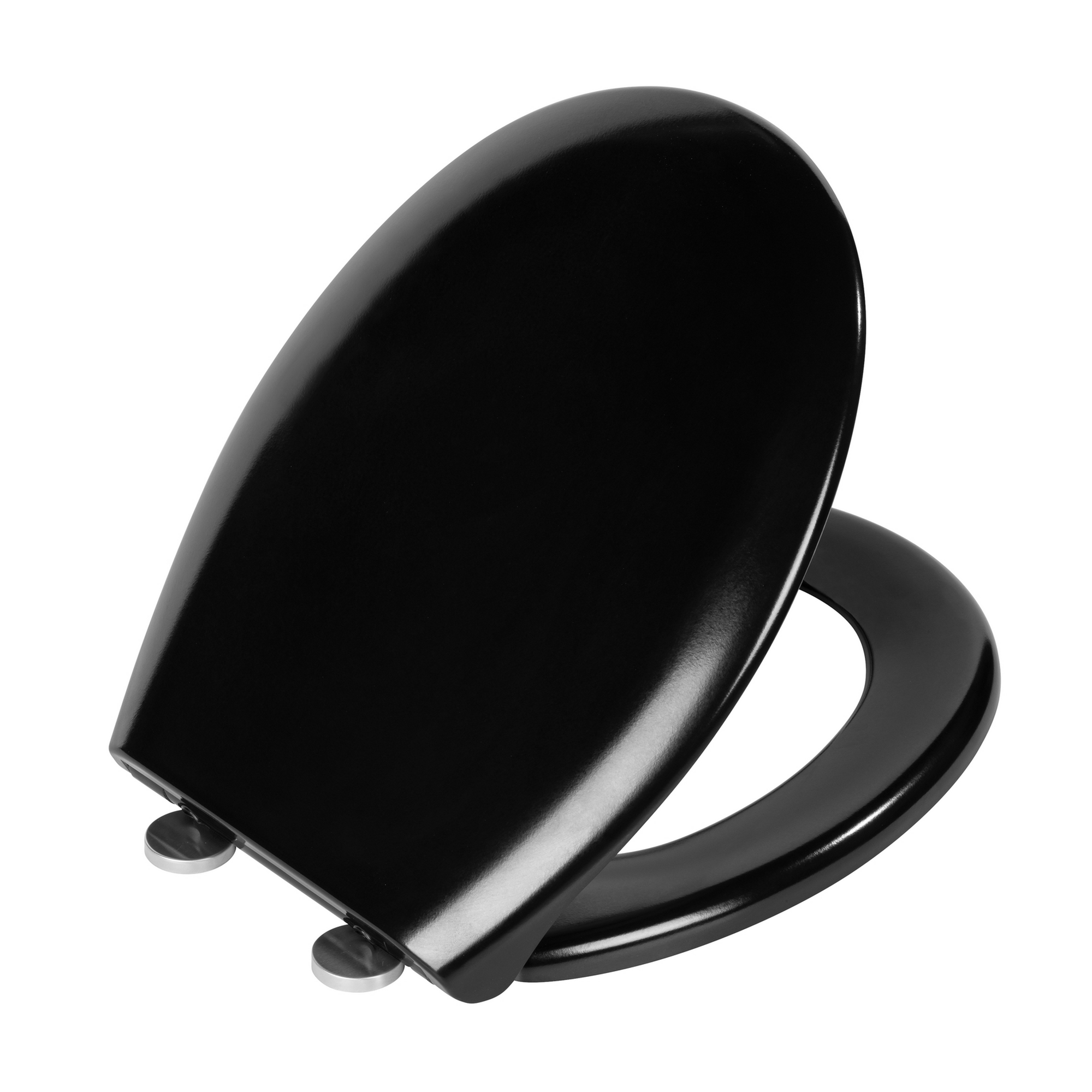 WC-Sitz 'Rieti' mit Absenkautomatik schwarz Duroplast