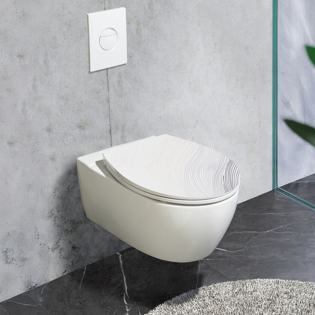 WC-Sitz 'Menin' mit Absenkautomatik mehrfarbig Duroplast