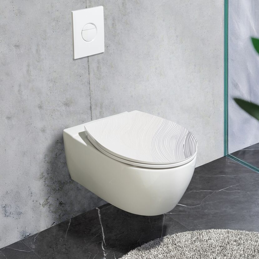 WC-Sitz 'Menin' mit Absenkautomatik mehrfarbig Duroplast