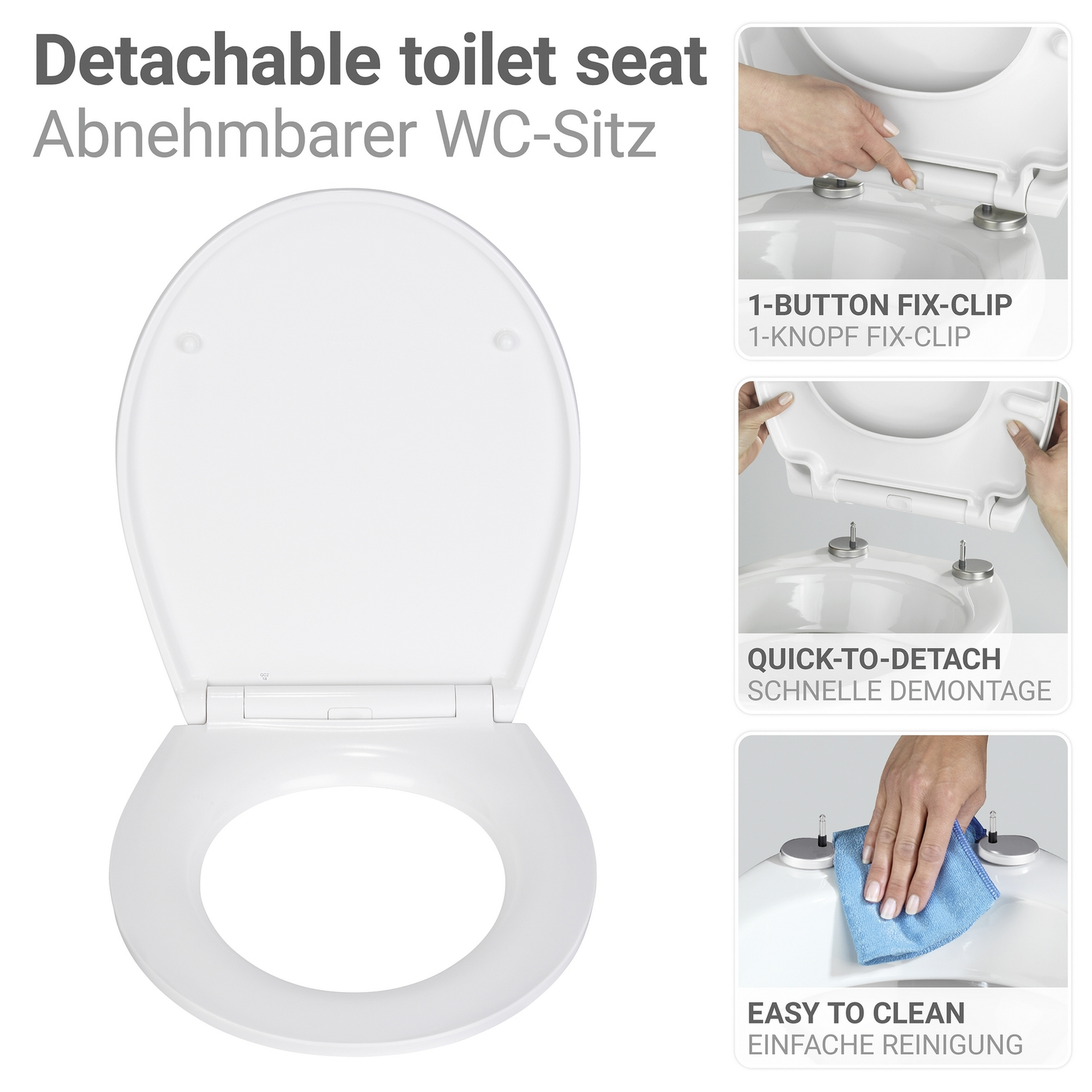 WC-Sitz 'Menin' mit Absenkautomatik mehrfarbig Duroplast