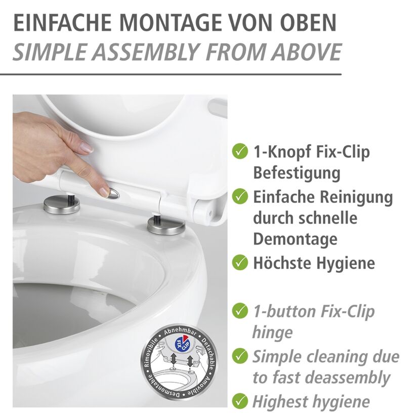 WC-Sitz 'Sereno' mit Absenkautomatik mehrfarbig Thermoplast