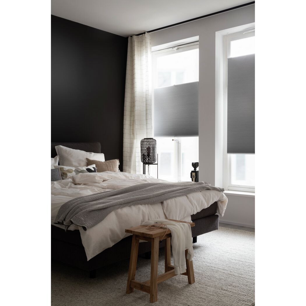 Thermo-Wabenplissee 'Sina' grau 60 x 130 cm