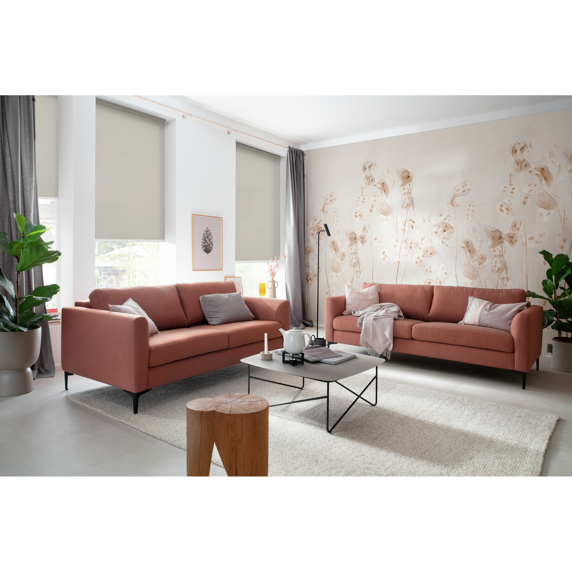 Rollo 'Tizia SW' beige 120 x 150 cm