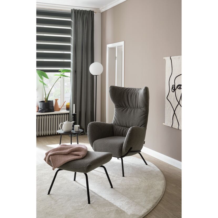 Doppelrollo 'Tilda' grau 75 x 150 cm