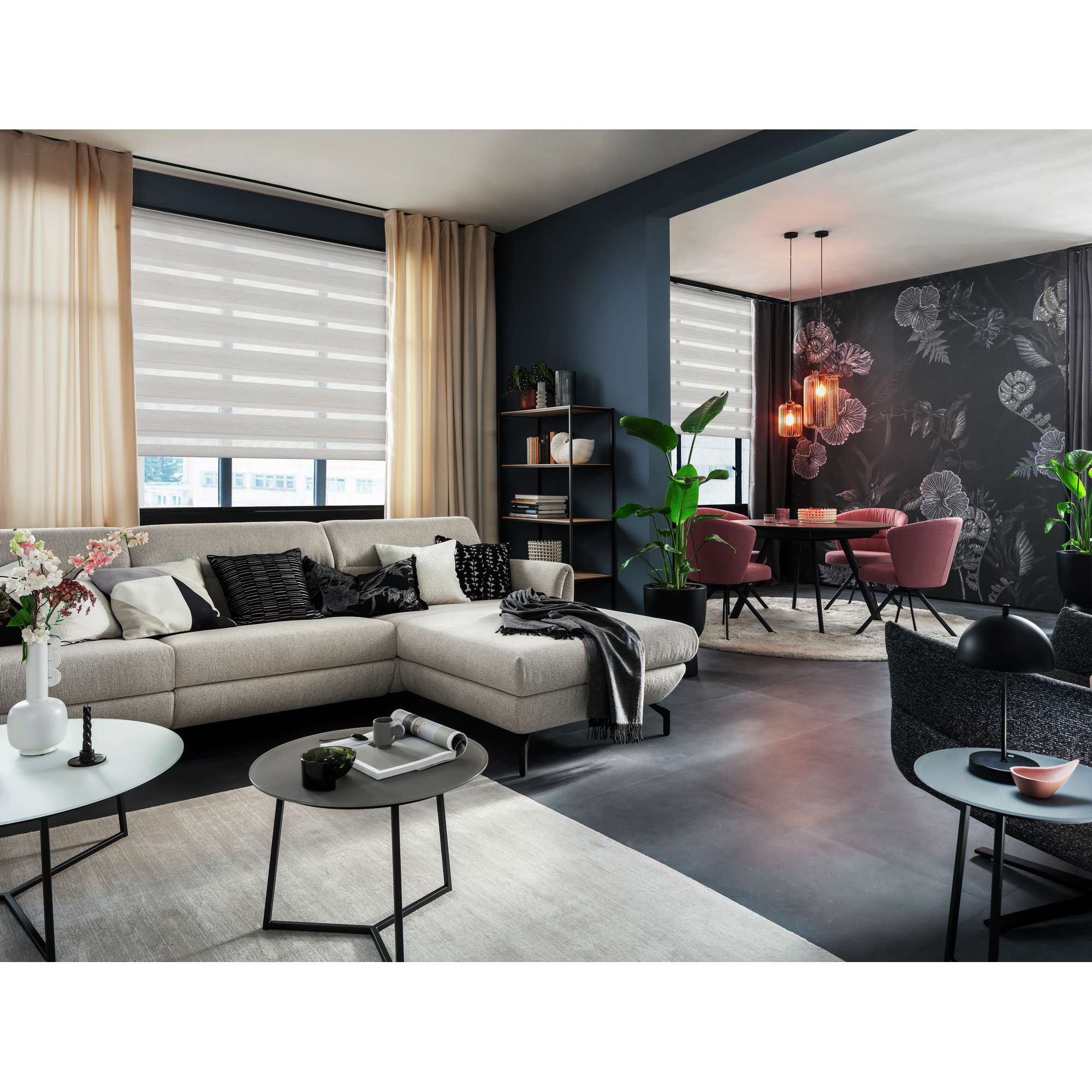 Doppelrollo 'Tilda' beige 60 x 150 cm