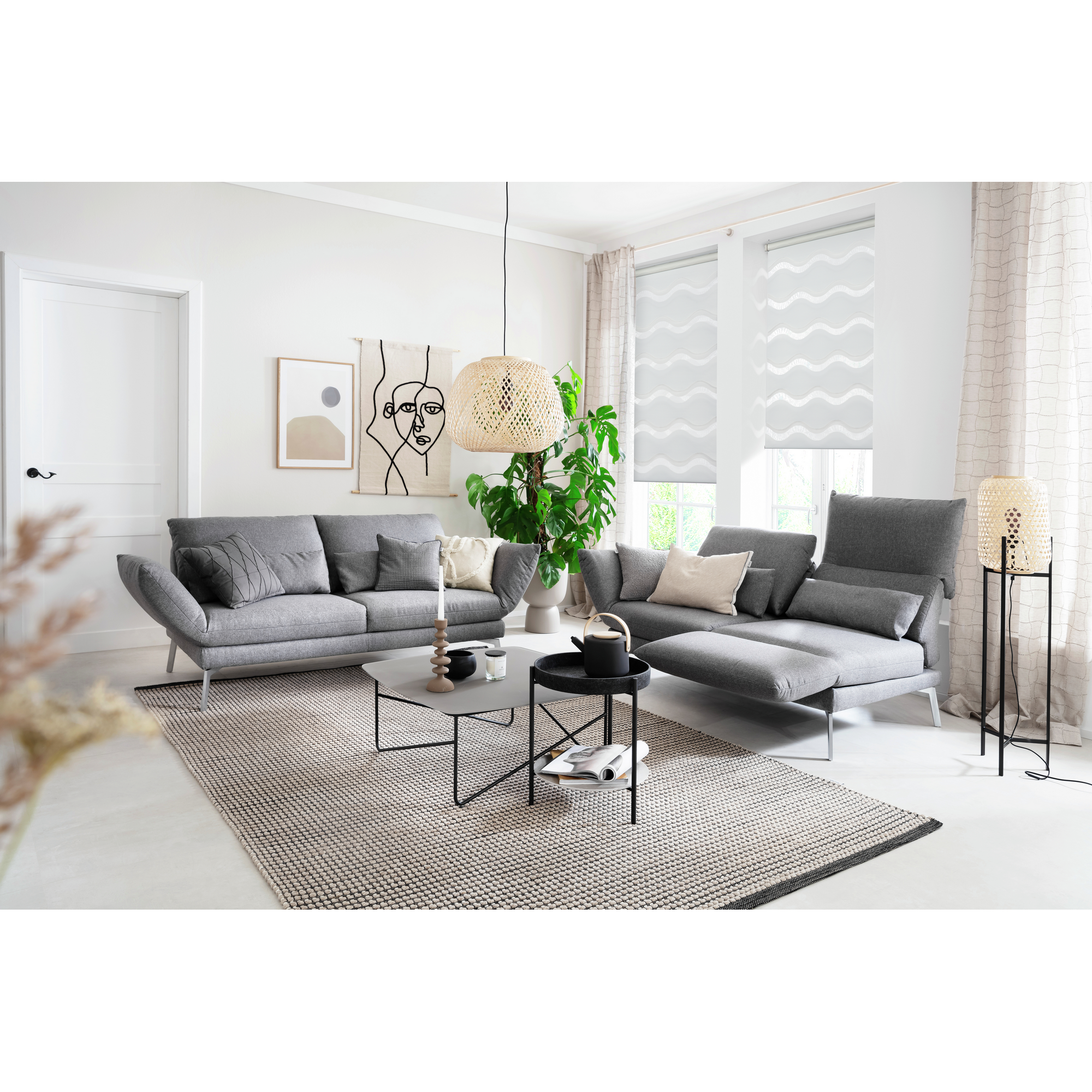 Doppelrollo 'Tilda' weiß 100 x 150 cm