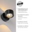 LED-Wandleuchte 'Chia' schwarz 2-flammig 9,3 x 9,3 x 12,5 cm