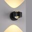 LED-Wandleuchte 'Chia' schwarz 2-flammig 9,3 x 9,3 x 12,5 cm