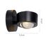 LED-Wandleuchte 'Chia' schwarz 2-flammig 9,3 x 9,3 x 12,5 cm