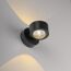 LED-Wandleuchte 'Chia' schwarz 2-flammig 9,3 x 9,3 x 12,5 cm