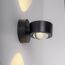 LED-Wandleuchte 'Chia' schwarz 2-flammig 9,3 x 9,3 x 12,5 cm