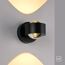 LED-Wandleuchte 'Chia' schwarz 2-flammig 9,3 x 9,3 x 12,5 cm